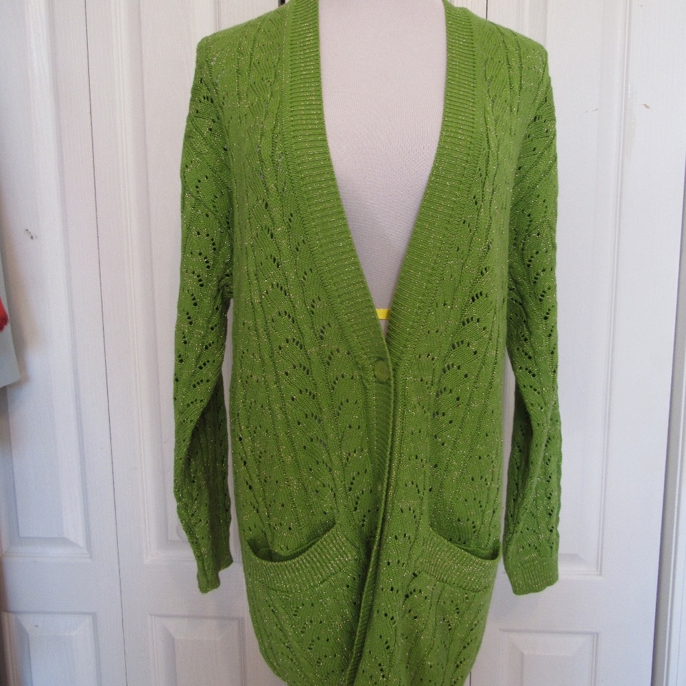 Outlander Studio Sparkly Green Cardigan